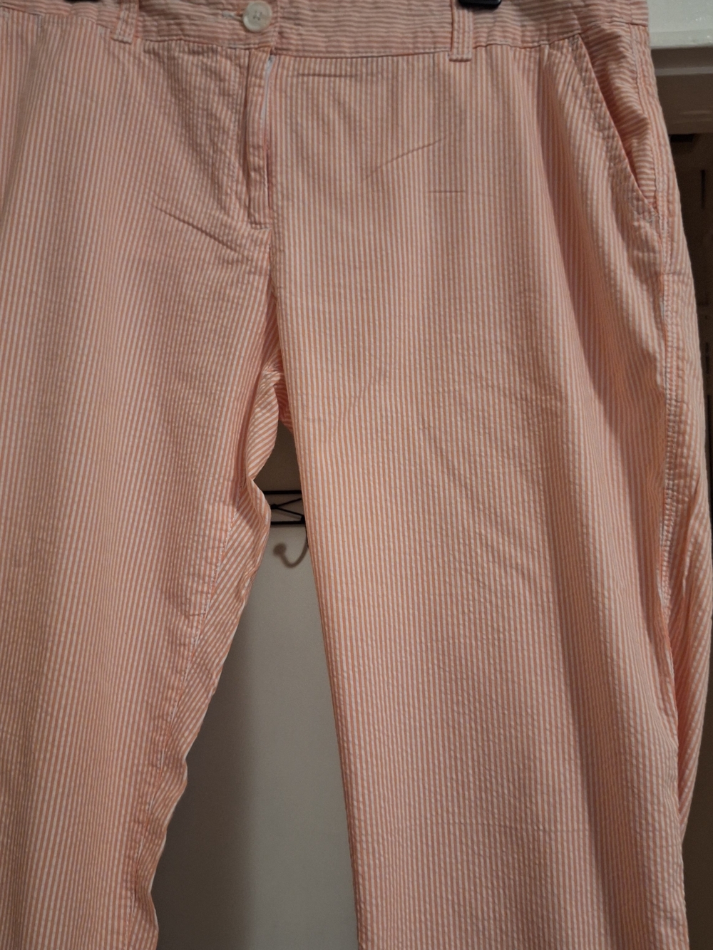 crown & ivy Pink Seersucker Stripe Chinos